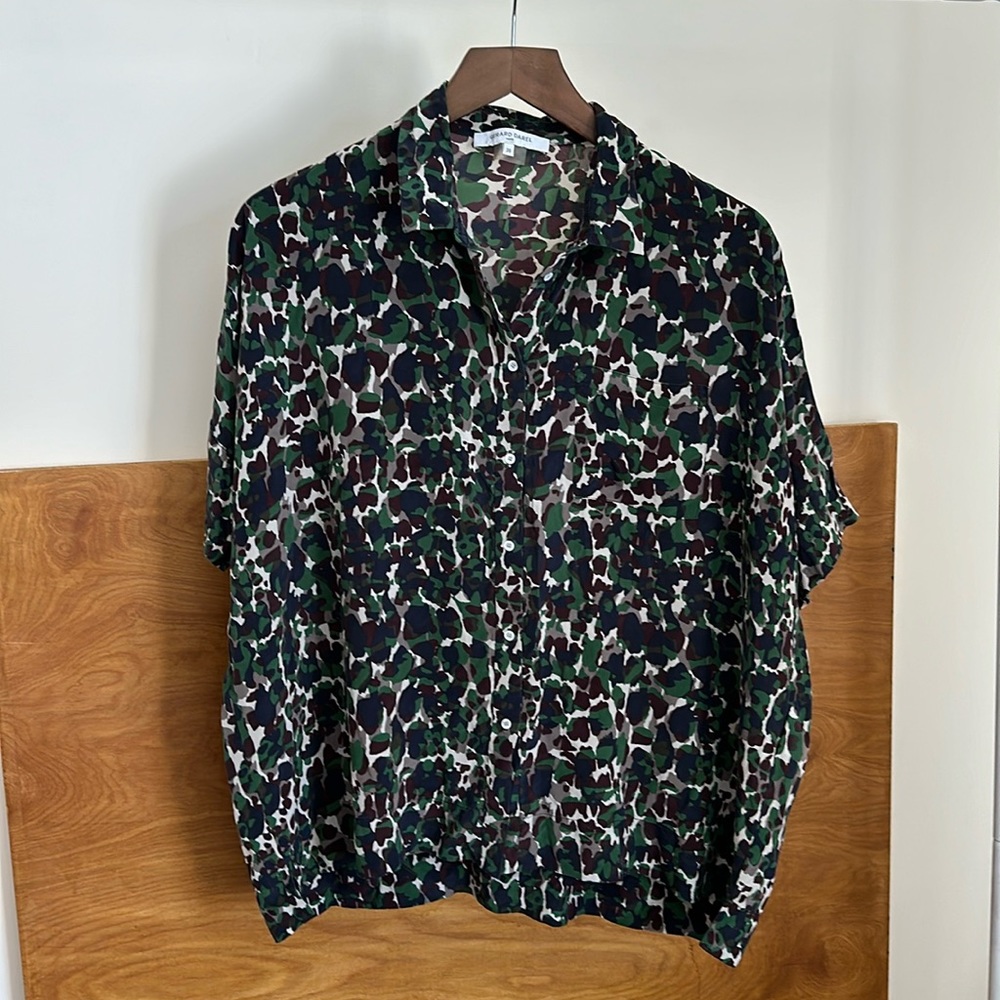 Gerard Darel camo silk shirt